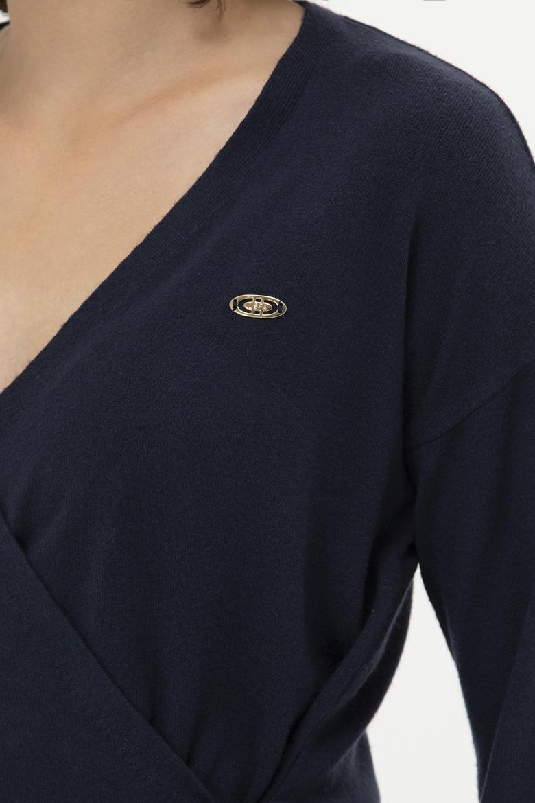 Kadın Lacivert Triko Hırka - 50256623006