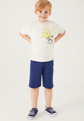 Erkek Çocuk Krem Melanj Pijama Takımı - 50273854002