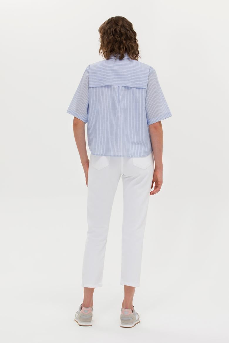 Kadın Beyaz Mom High Waist Fit Jean Pantolon - 50266286003