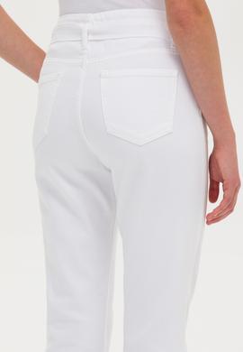 Kadın Beyaz Mom High Waist Fit Jean Pantolon - 50266286003