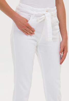 Kadın Beyaz Mom High Waist Fit Jean Pantolon - 50266286003