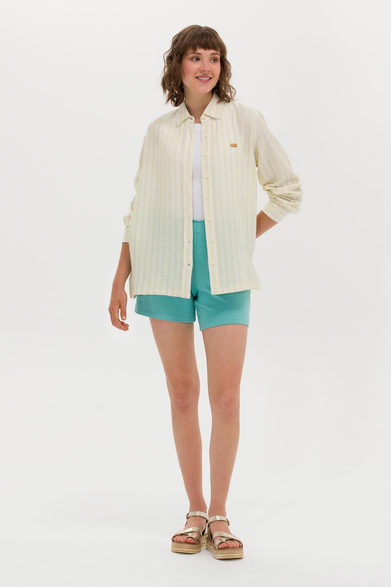 Kadın Mint Örme Şort - 50263791052