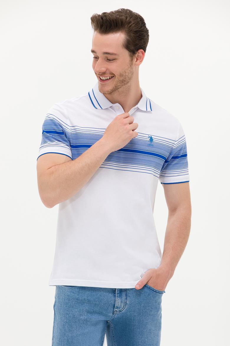 Erkek Saks Polo Yaka Tişört