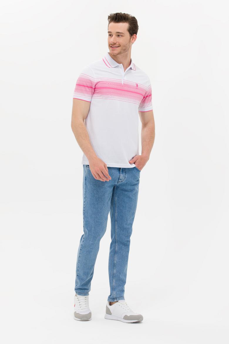 Erkek Pembe Polo Yaka Tişört - 50263523044