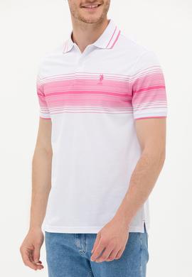 Erkek Pembe Polo Yaka Tişört - 50263523044