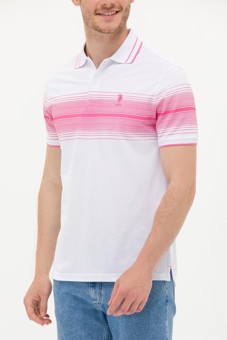 Erkek Pembe Polo Yaka Tişört - 50263523044
