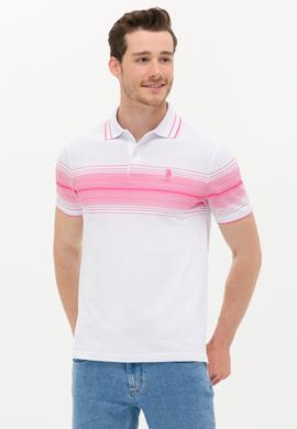 Erkek Pembe Polo Yaka Tişört - 50263523044