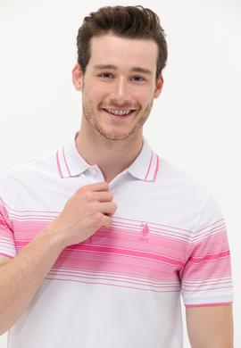 Erkek Pembe Polo Yaka Tişört - 50263523044