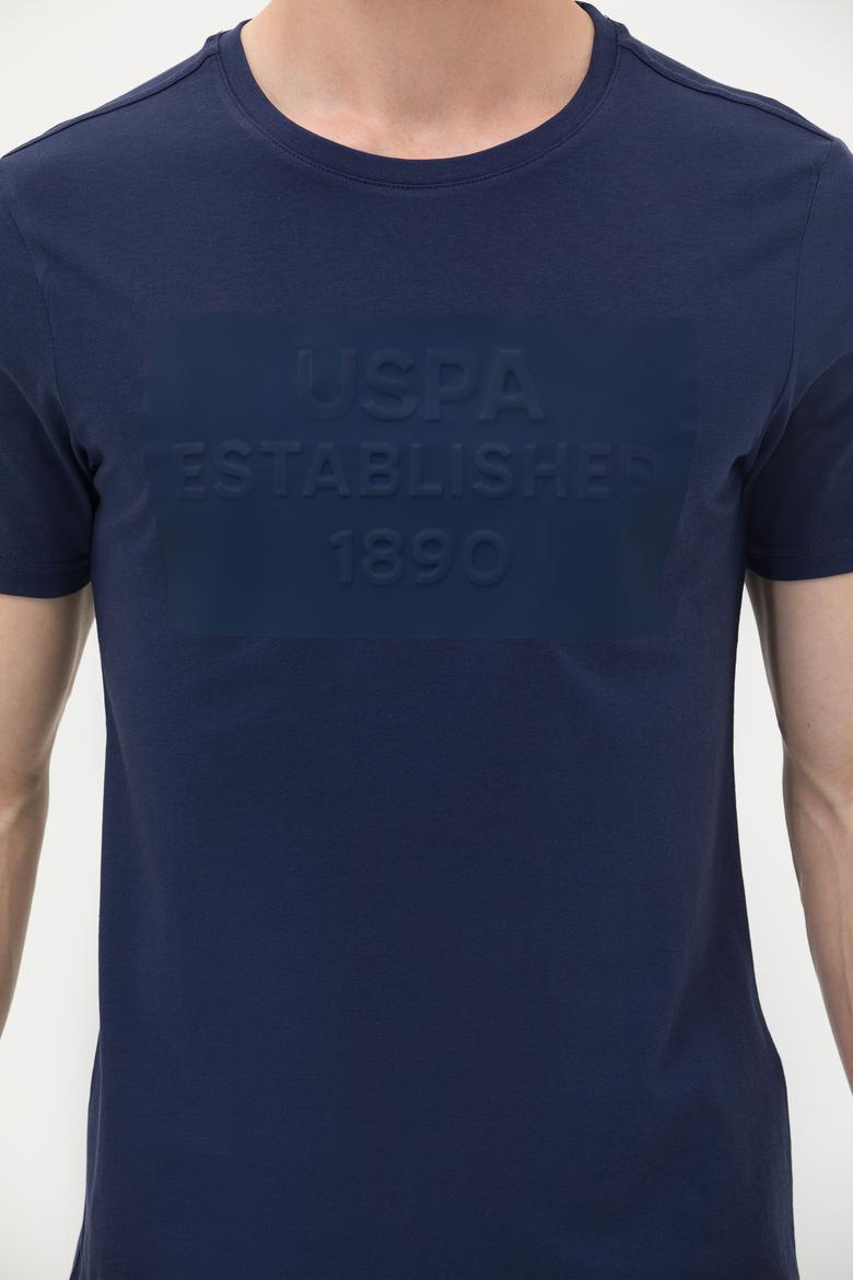 Erkek Lacivert Bisiklet Yaka Tişört - 50263564008