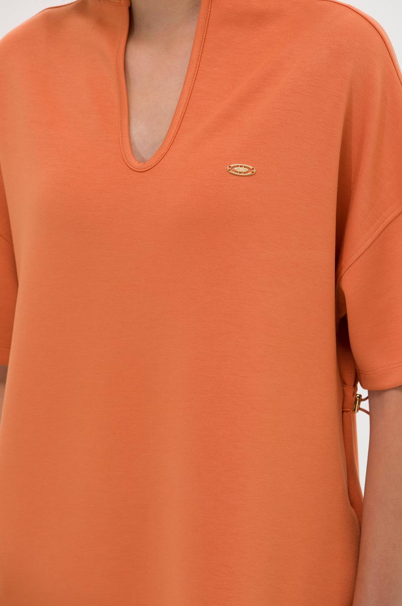 Kadın Kiremit Örme Elbise