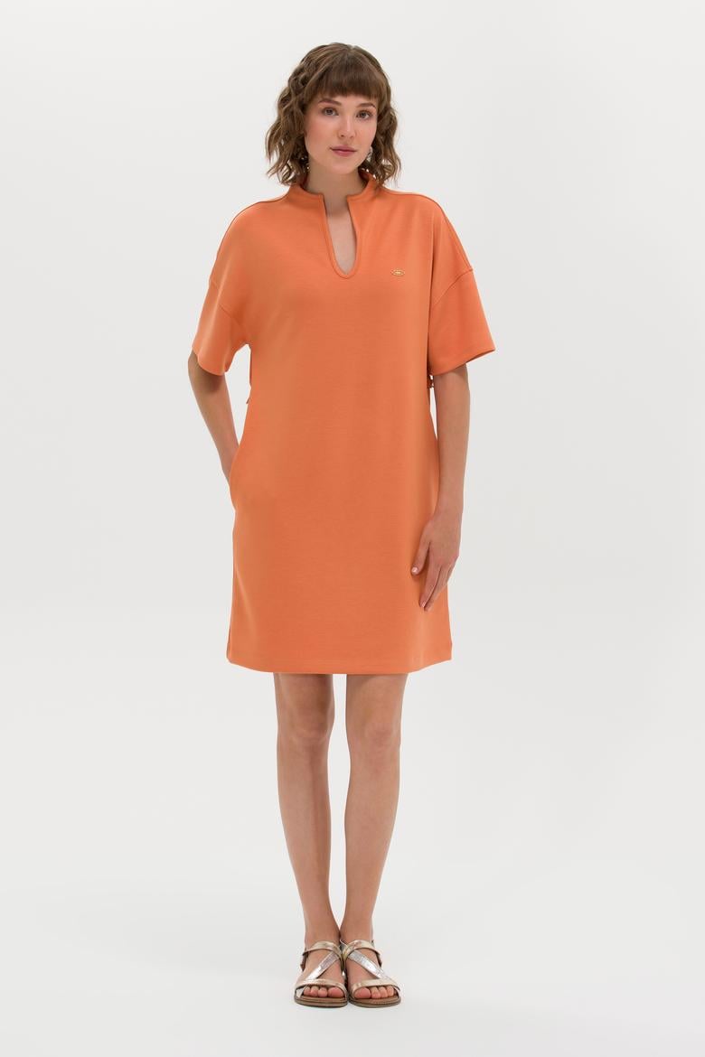 Kadın Kiremit Örme Elbise - 50263940036