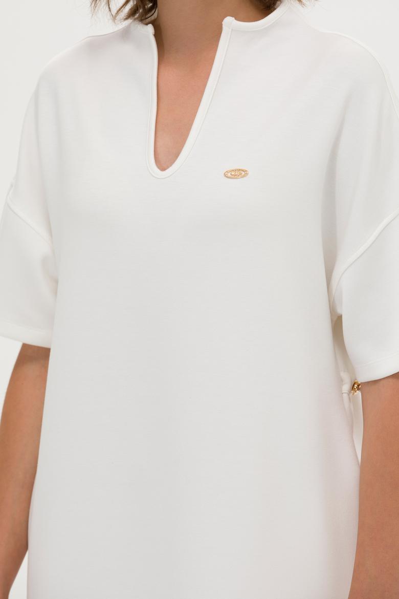 Kadın Krem Örme Elbise - 50263940043