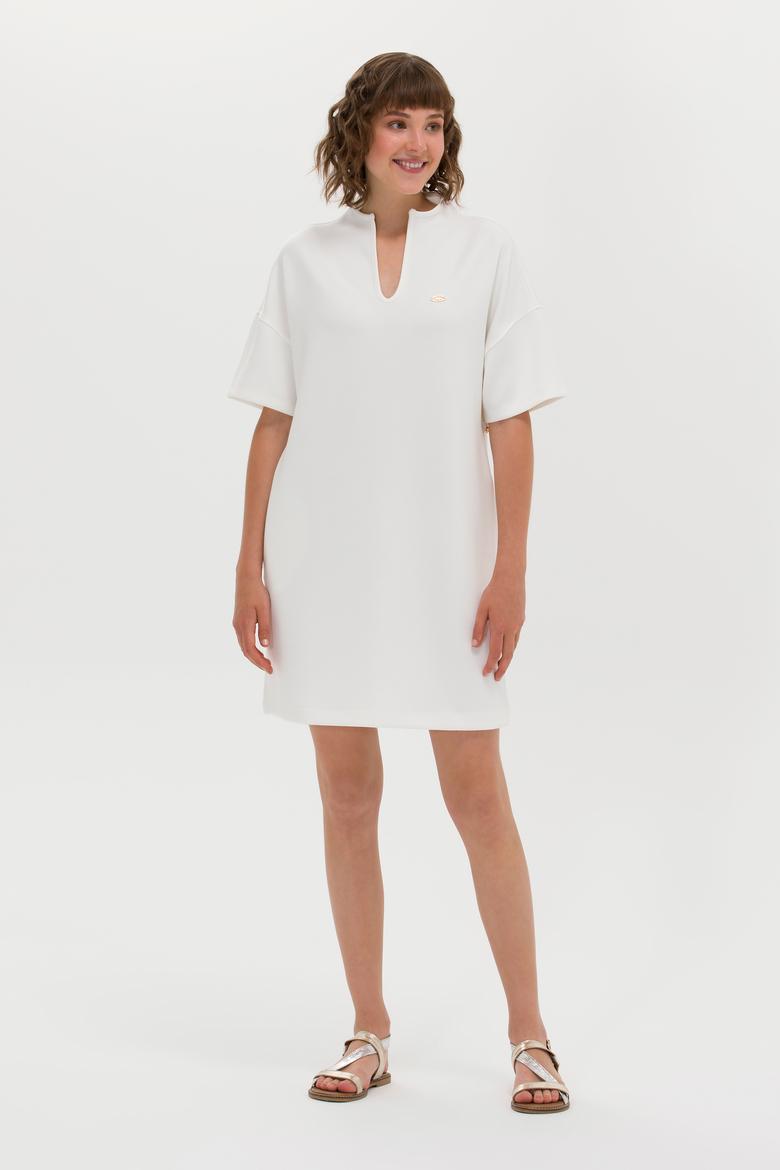 Kadın Krem Örme Elbise