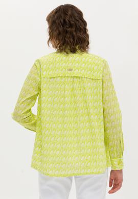 Kadın Neon Sarı Uzun Kollu Gömlek - 50264225010