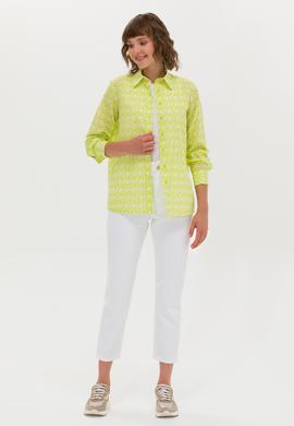 Kadın Neon Sarı Uzun Kollu Gömlek - 50264225010