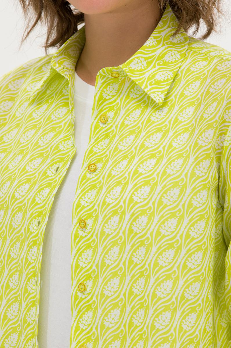 Kadın Neon Sarı Uzun Kollu Gömlek