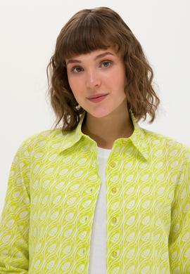 Kadın Neon Sarı Uzun Kollu Gömlek - 50264225010