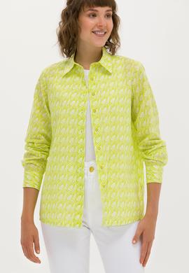 Kadın Neon Sarı Uzun Kollu Gömlek - 50264225010