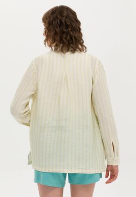 Kadın Su Yeşili Uzun Kollu Gömlek - 50264226003