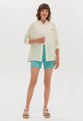 Kadın Su Yeşili Uzun Kollu Gömlek - 50264226003