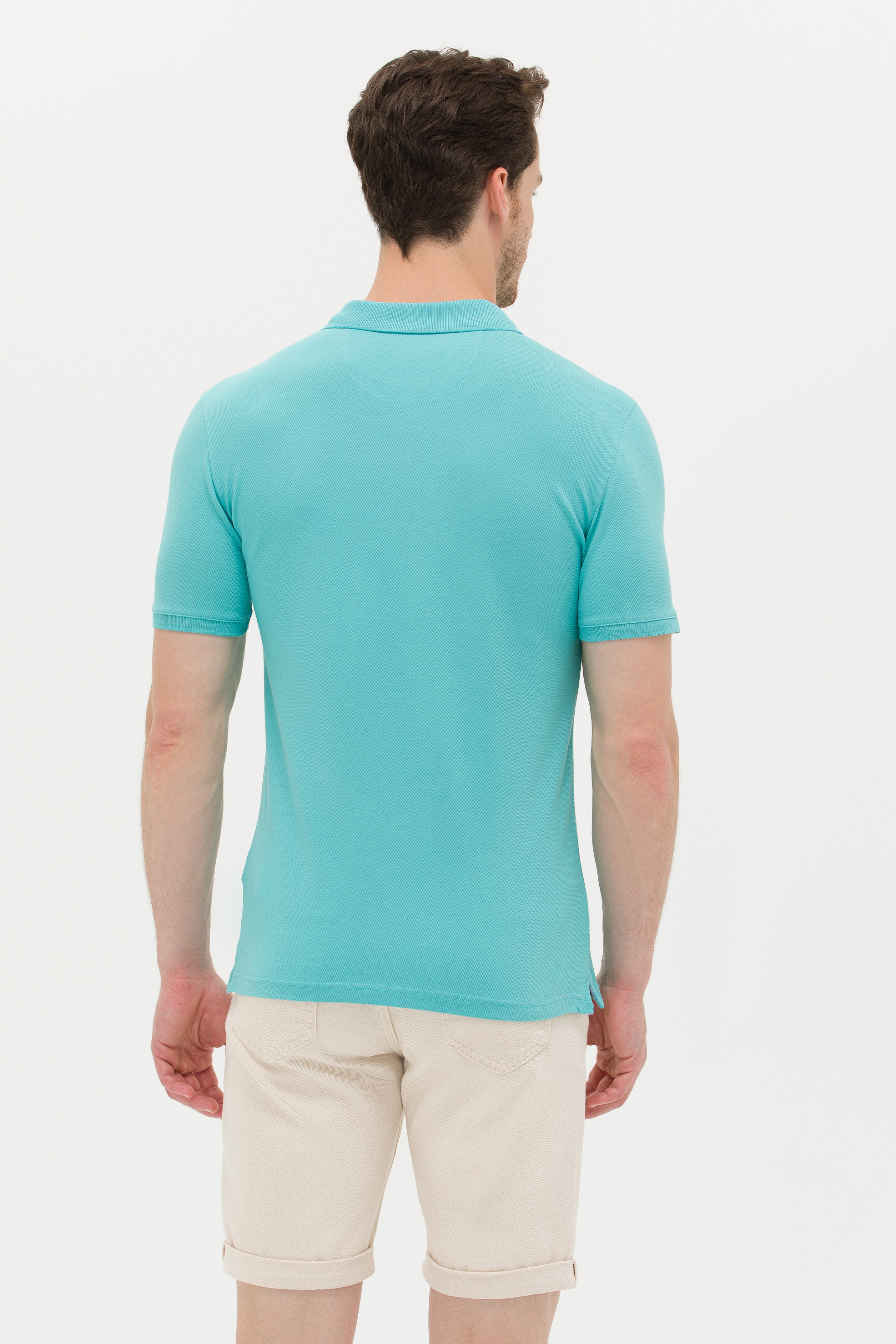 Erkek Mint Basic Polo Yaka Tişört
