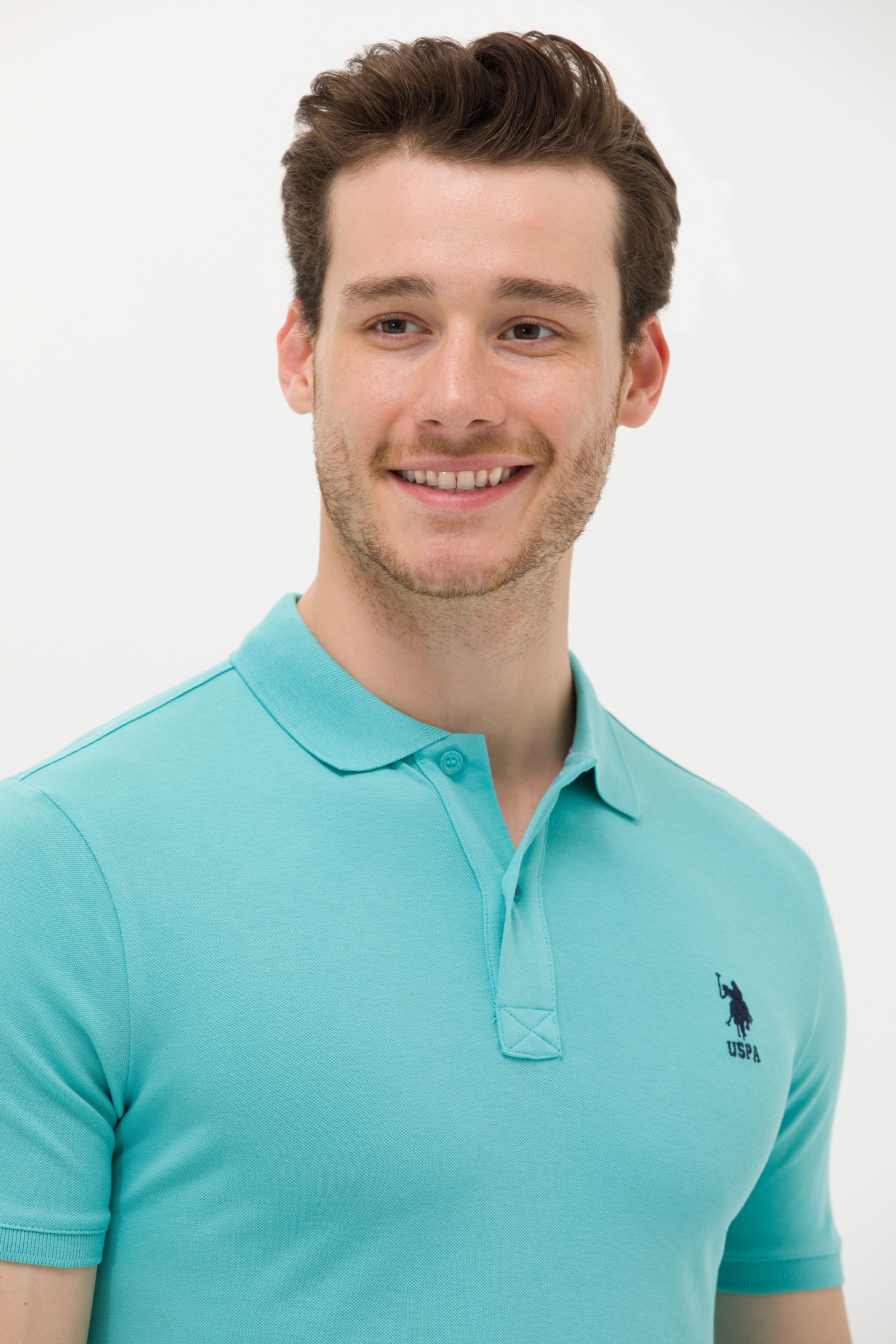 Erkek Mint Basic Polo Yaka Tişört
