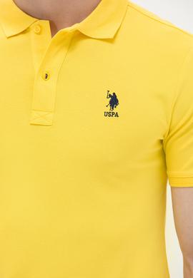 Erkek Koyu Sarı Basic Polo Yaka Tişört - 50262969136