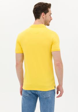 Erkek Koyu Sarı Basic Polo Yaka Tişört - 50262969136