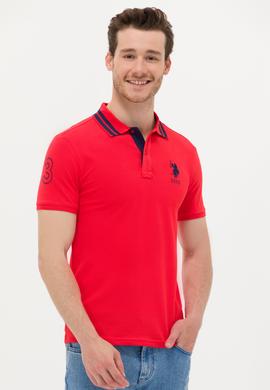 Erkek Kırmızı Basic Polo Yaka Tişört - 50263001107