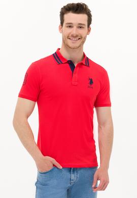 Erkek Kırmızı Basic Polo Yaka Tişört - 50263001107