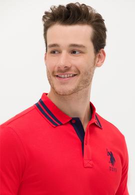 Erkek Kırmızı Basic Polo Yaka Tişört - 50263001107