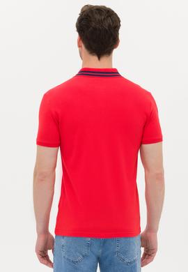 Erkek Kırmızı Basic Polo Yaka Tişört - 50263001107