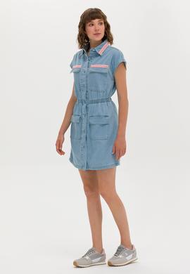 Kadın Mavi Jean Elbise - 50263052005