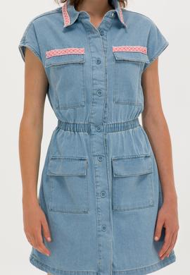 Kadın Mavi Jean Elbise - 50263052005