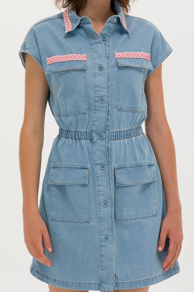 Kadın Mavi Jean Elbise
