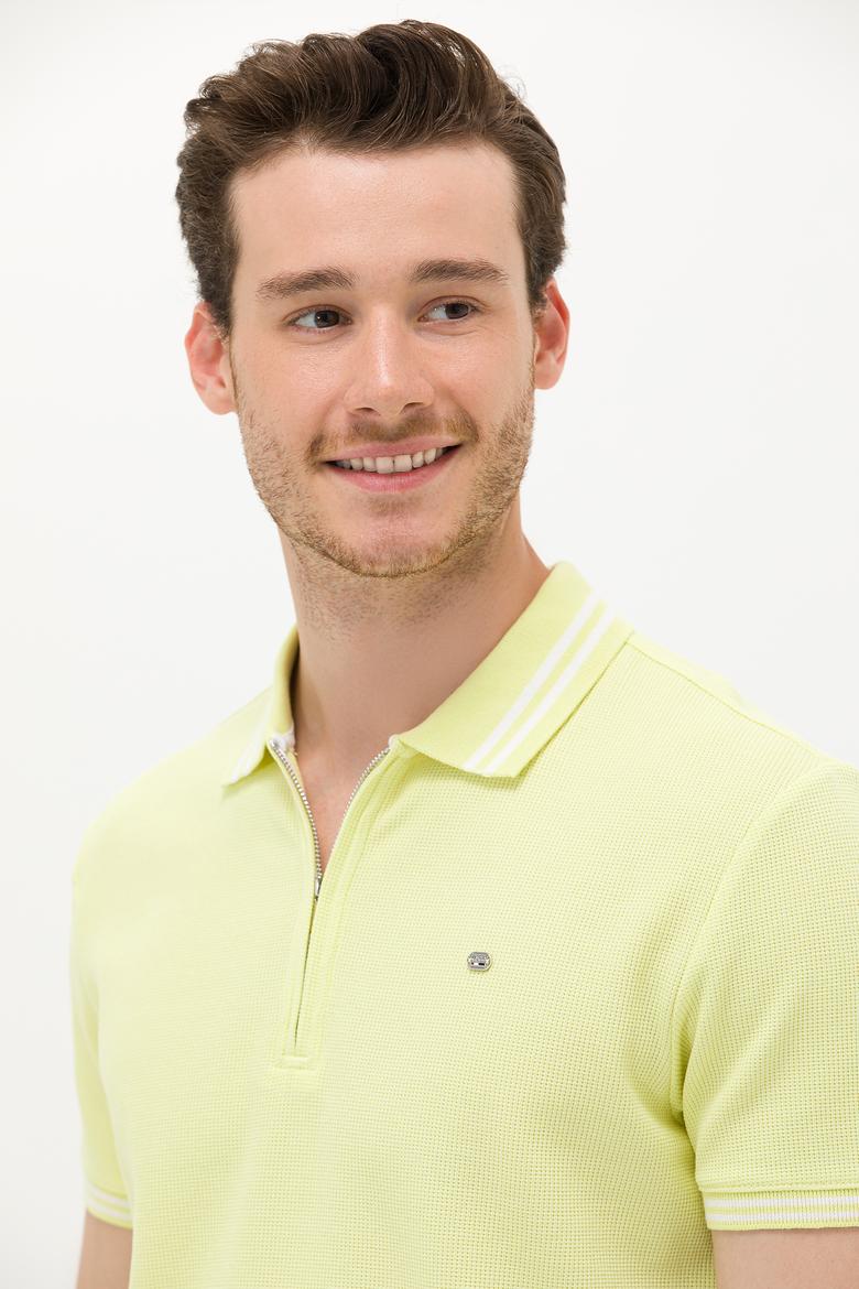 Erkek Açık Sarı Polo Yaka T-Shirt - 50263412048