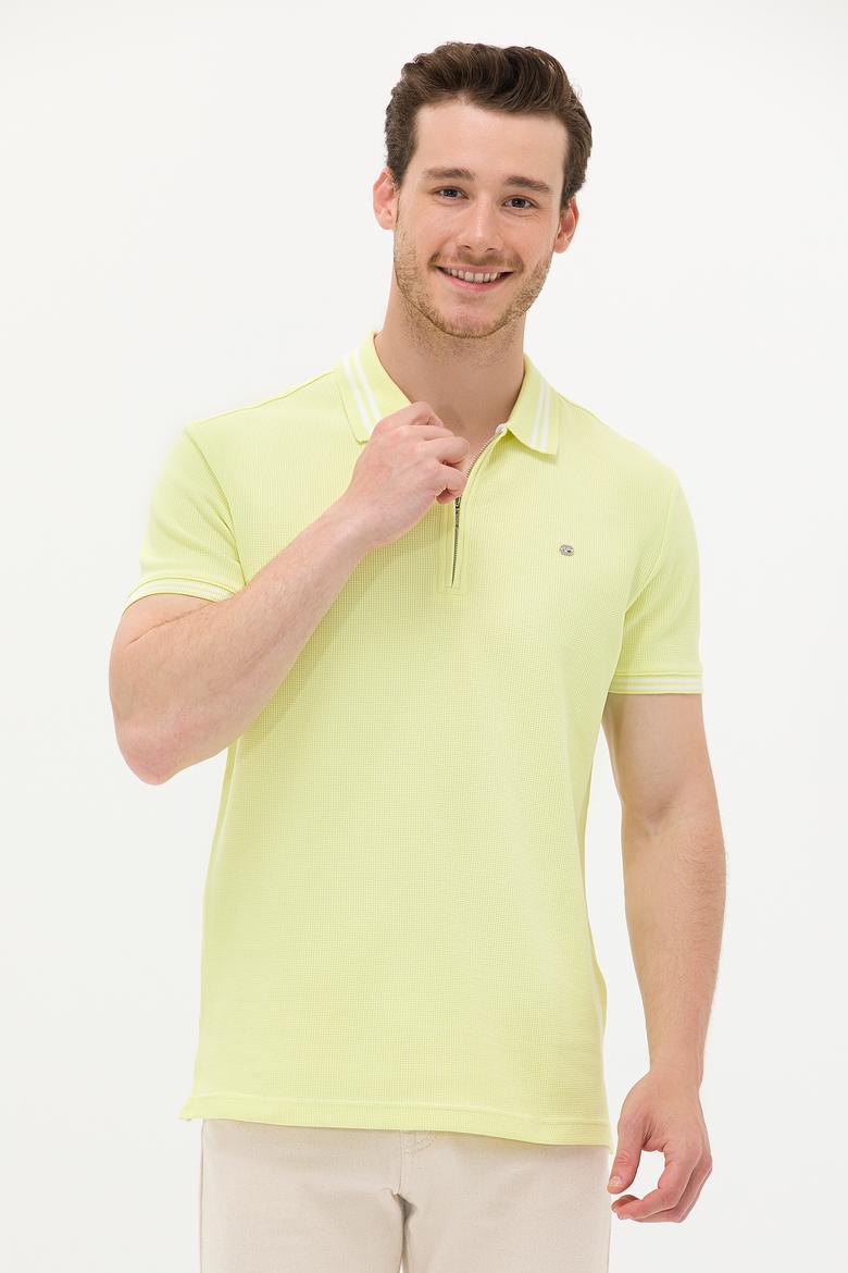Erkek Açık Sarı Polo Yaka T-Shirt - 50263412048