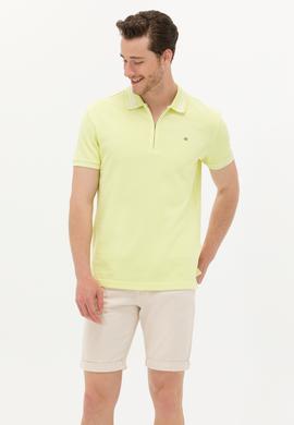 Erkek Açık Sarı Polo Yaka T-Shirt - 50263412048