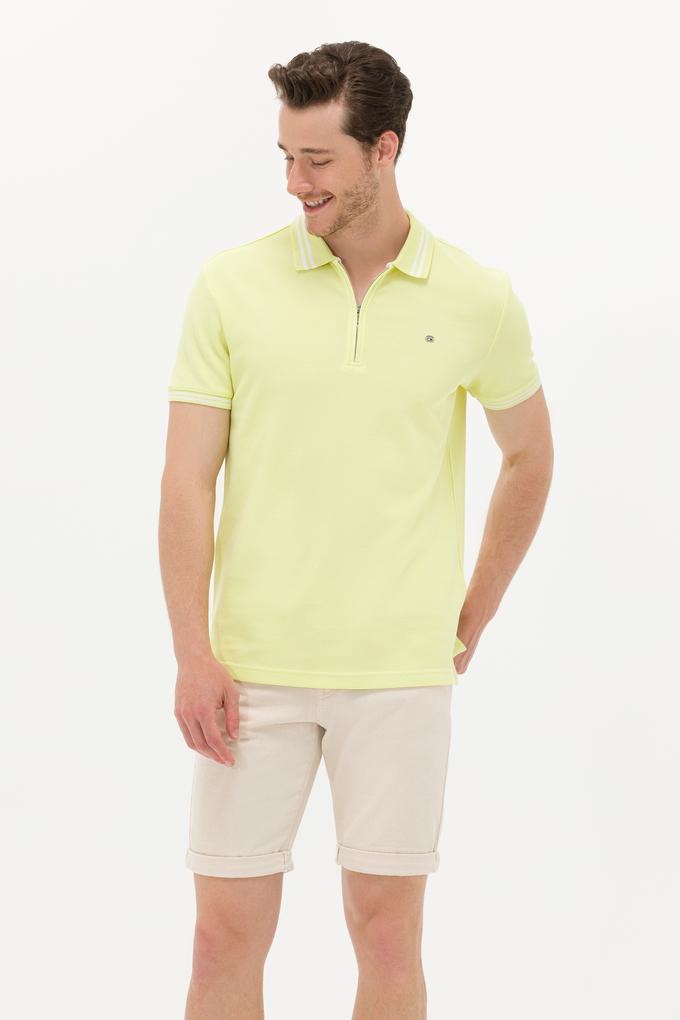 Erkek Açık Sarı Polo Yaka T-Shirt
