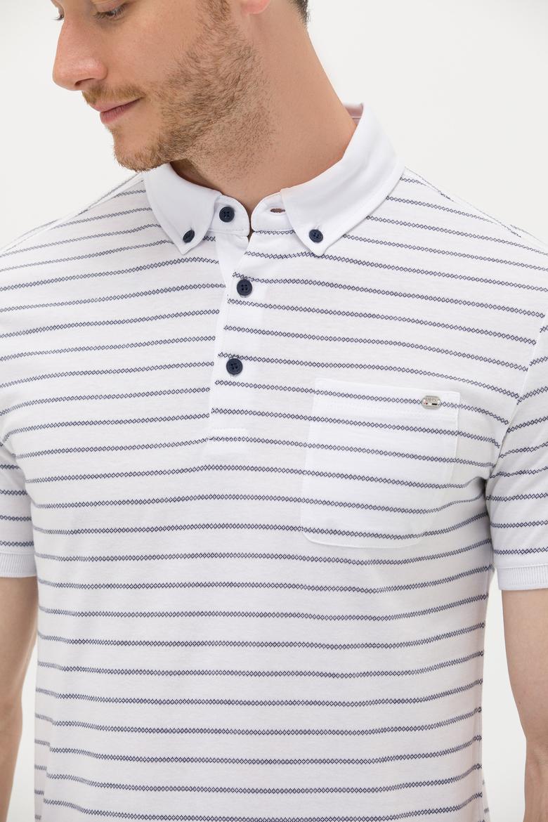 Erkek Beyaz Polo Yaka Tişört - 50263430007