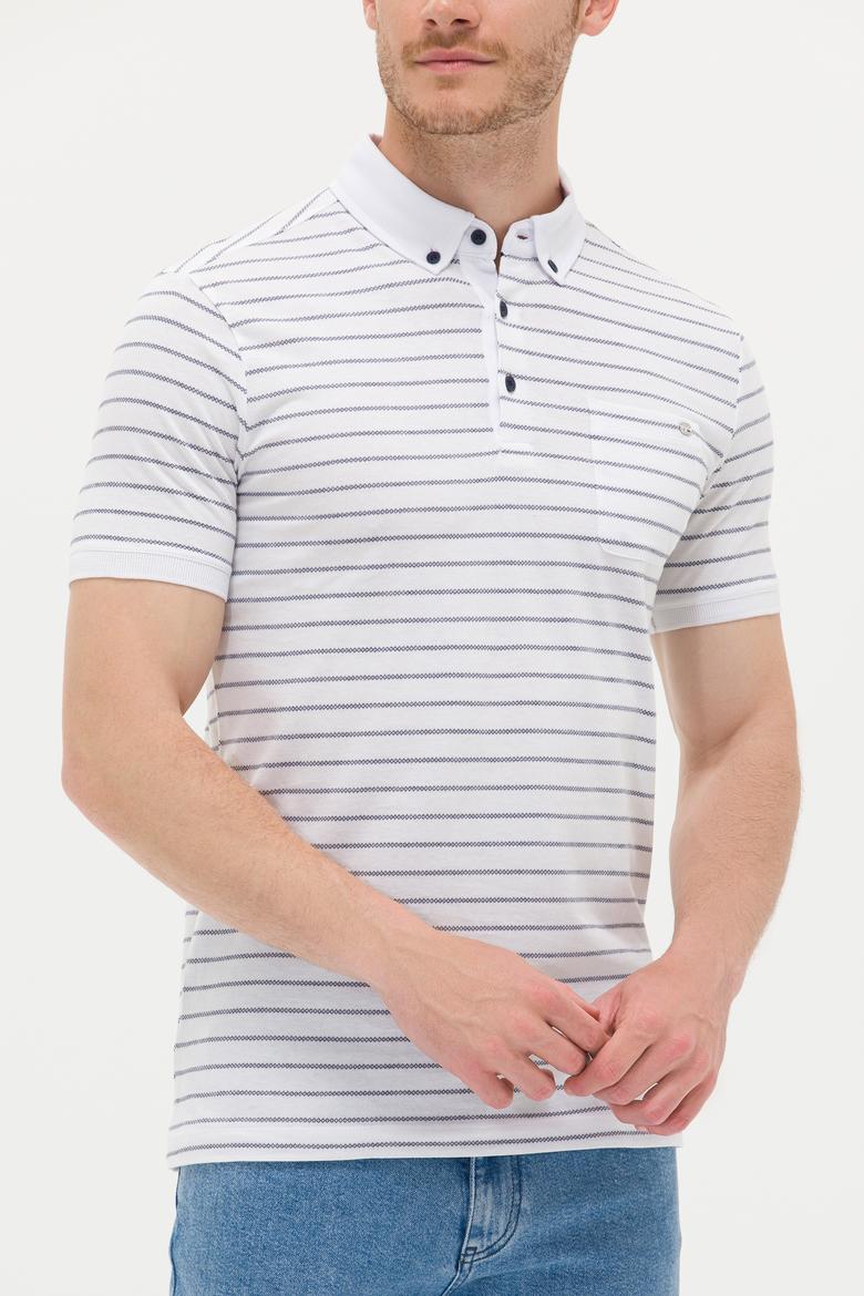 Erkek Beyaz Polo Yaka Tişört - 50263430007