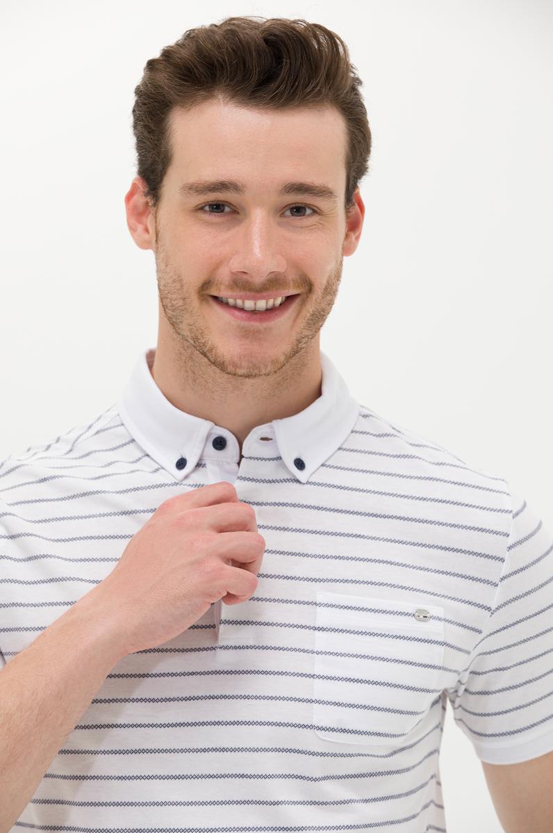 Erkek Beyaz Polo Yaka Tişört