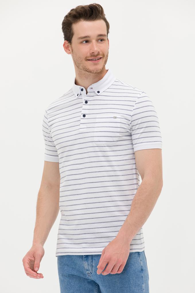 Erkek Beyaz Polo Yaka Tişört