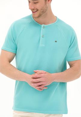 Erkek Mint Bisiklet Yaka Tişört - 50263495026