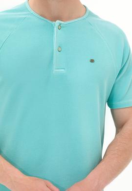 Erkek Mint Bisiklet Yaka Tişört - 50263495026