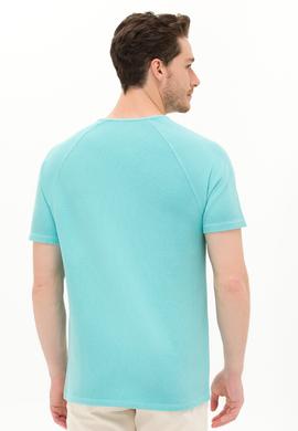 Erkek Mint Bisiklet Yaka Tişört - 50263495026