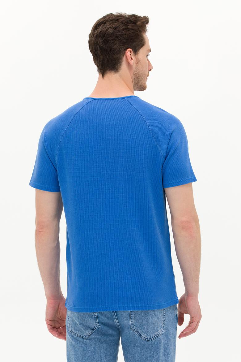 Erkek Saks Bisiklet Yaka Tişört - 50263495041