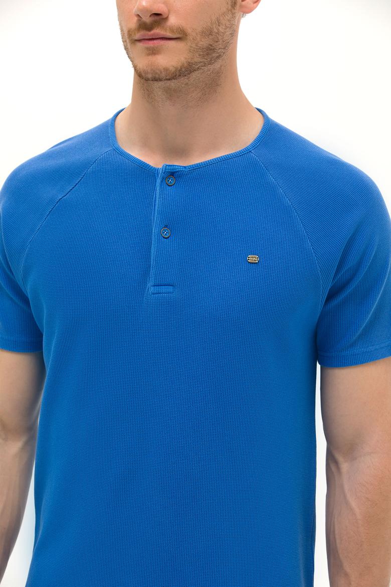 Erkek Saks Bisiklet Yaka Tişört - 50263495041