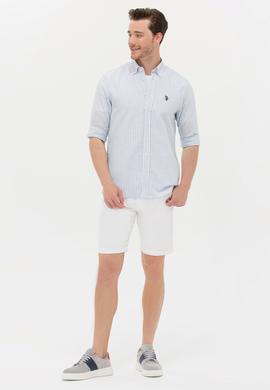 Erkek Beyaz Dokuma Şort - 50263898004