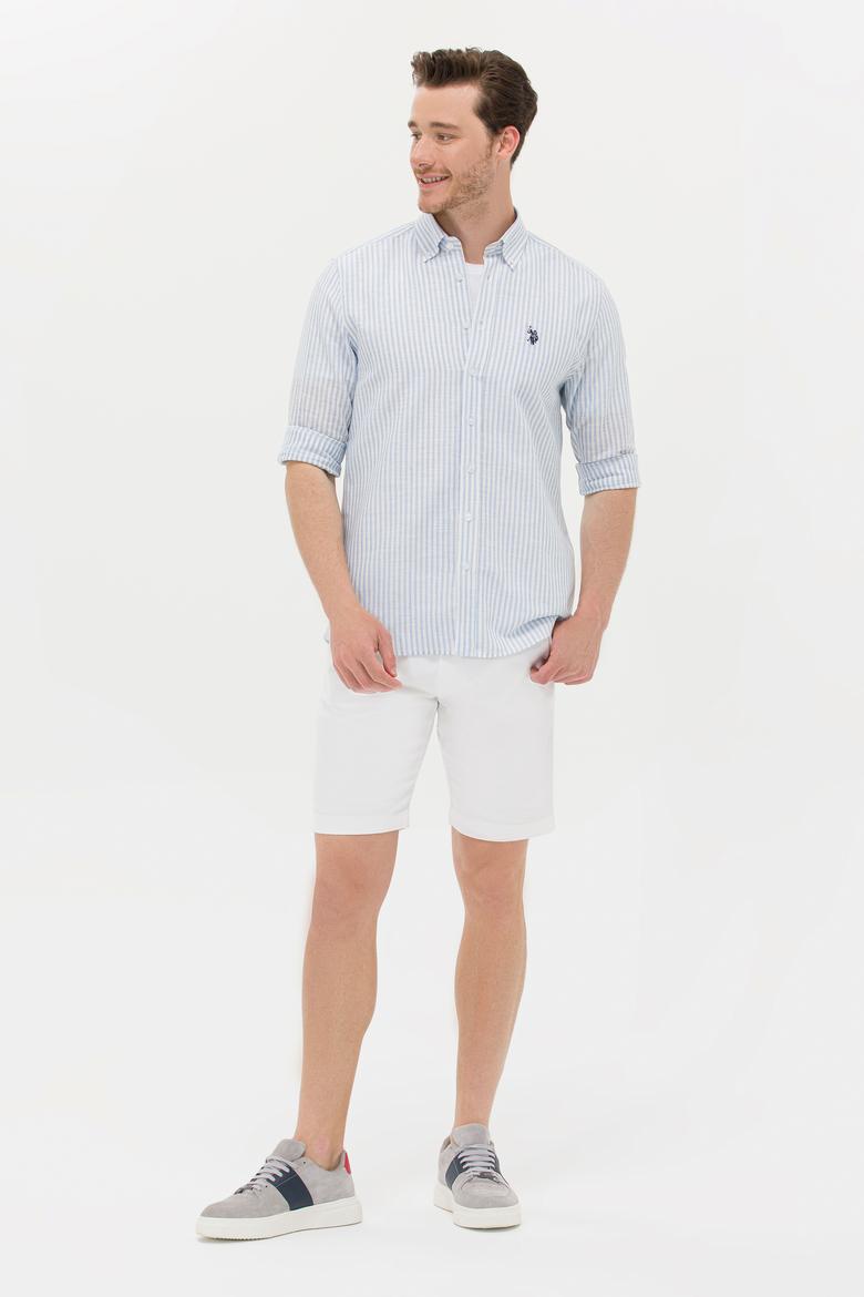 Erkek Beyaz Dokuma Şort - 50263898004